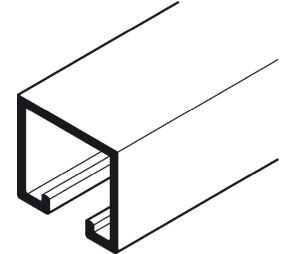 Hafele 940.55.924 Single Top Track, for Straightaway 50, (7' 10-1/2") 2400 mm Length, Aluminum, Anodized
