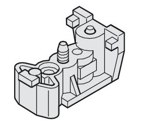 Hafele 940.60.041 Track Stopper, Adjustable, without retaining spring, Plastic, Gray