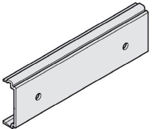 Hafele 940.60.065 Clip, for Wood Fascia, 97 x 29 x 9.5 mm, Mounted Every 500 mm (19-11/16"), Aluminum, Unanodized