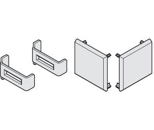 Hafele 940.60.067 End cap, for EKU Porta, with security bracket, Plastic, Anthracite