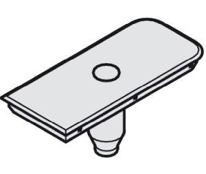 Hafele 940.60.094 Cover Cap, for Notched Service Access in Track, for EKU Porta, Divido, Plastic, Gray