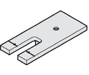 Hafele 940.60.095 Milling Jig, for Notched Service Access in Track, for EKU Porta, Divido, (1-1/16") 43 mm