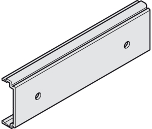 Hafele 940.60.405 Clip, For Hawa Porta, Divido, For Wood and Aluminum Fascia, 97 x 29 x 9.5 mm (3-13/16" x 1-1/8" x 3/8"), Aluminum, Black Anodized