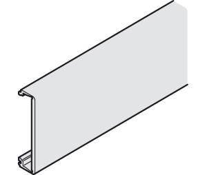 Hafele 940.60.407 Clip-on Panel, For Hawa Porta, 31 mm (1-7/32") Height, 3.5 m (11' 5-25/32") Length, Aluminum, Black Anodized