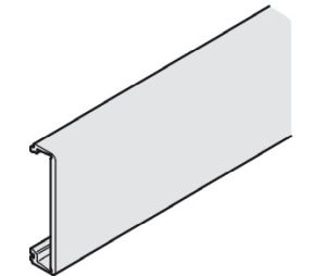 Hafele 940.60.725 Clip-on panel, 31 mm Height, 2500 mm Length, Aluminum, Silver Colored Anodized