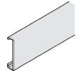 Hafele 940.60.725 Clip-on panel, 31 mm Height, 2500 mm Length, Aluminum, Silver Colored Anodized