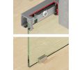 Hafele 940.67.042 Fitting Set, Slido Classic 120-F, For 1 or 2 sliding glass doors, Black Anodized