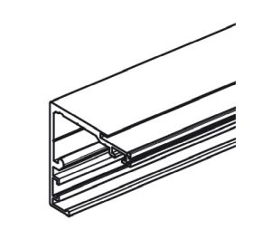 Hafele 940.67.675 Upper Running Track, Pre-drilled, Ceiling mounted, 6,000 mm Length, Aluminum, Black Anodized