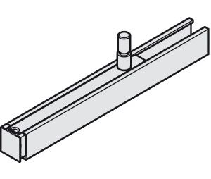 Hafele 940.80.030 Support profile, for HAWA Junior 80/B, M10 bolt