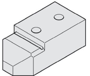 Hafele 940.80.035 Track fixing block, For Hawa Junior 80 wall pocket solution, Silver Coloured