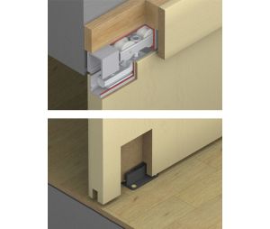 Hafele 940.80.047 Sliding Door Hardware, Top Hung System, HAWA Junior 80/B, Set less track