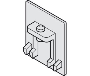 Hafele 940.80.068 Cover Caps, for Hawa Angle Profile, for Wall Mounted Sliding Door Applications with HAWA Junior 120 Upper Tracks, Matt chrome
