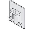 Hafele 940.80.067 Cover Caps, for Hawa Angle Profile, for Wall Mounted Sliding Door Applications with HAWA Junior 40 Upper Tracks, Matt chrome