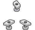 Hafele 940.80.099 Fastening Bolts and Nuts, for Hawa Junior 80, for upper track length of 2 m (6' 6-3/4"), Steel, Galvanized, Set of 10