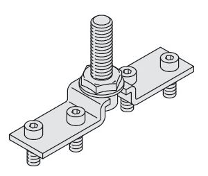 Hafele 940.81.027 Suspension Plate, With Bolt, M10, HAWA Junior 80/M, Steel, Galvanized