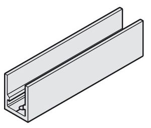 Hafele 940.81.080 Carrier Profile, for Variofold 80/H, 208 mm Length, Pre-drilled, Aluminum, Anodized