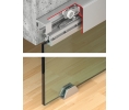 Hafele 940.83.034 Sliding Door Fitting, Slido D-Line11 80L, Set Without Running Track, For 1-Leaf Glass Sliding Doors, For Door Weight 80 kg (176 lbs.), Without Soft and Self Closing Mechanism, Set
