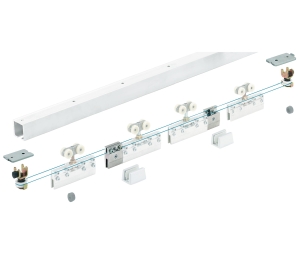 Hafele 941.00.006 Synchro Guide, Hawa Porta 100 GU/G/GF/GFO, For Symmetrical Opening of 2 Doors, With Rope, Set