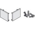 Hafele 941.00.077 End Cap Set, to Mount Upper Track onto Angle Profile, for EKU Porta 100 GW, Anthracite Gray