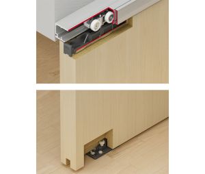 Hafele 941.00.115 Sliding Door Hardware, EKU Porta 60/100 HM/HMD, Set Without Running Track