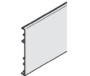 Hafele 941.00.825 Clip-on Fascia, to Upper Track, 2.5 m (8' 2-7/16") Length, Aluminum, Anodized
