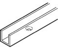 Hafele 941.00.925 Lower Guide Channel, Pre-drilled, 2.5 m (8' 2-7/16") Length, Aluminum, Clear Anodized