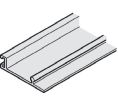 Hafele 941.01.025 Clip-on Fascia, (1-3/16" x 21/34") 30 x 8 mm, 2.5 m (8' 2-7/16") Length, Aluminum, Anodized