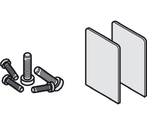 Hafele 941.01.400 Fixing Set, For Support Profile and Fixed Glazing Profile, For Hawa Porta 100 GWF/GF/GFO, Aluminum, Black Anodized