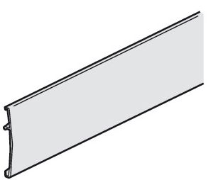 Hafele 941.01.625 Clip-on Fascia, to Clamping Shoe, 56 x 10 mm, 2.5 m Length, Aluminum, Anodized