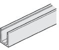 Hafele 941.01.725 Guide Channel, Lower, Pre-drilled, 30 x 20 mm, 2.5 m Length, Aluminum, Anodized
