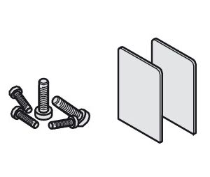 Hafele 941.01.899 Fixing Set, for Support Profile and Fixed Glazing Profile, Aluminum, Anodized