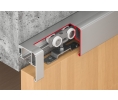 Hafele 941.02.036 Sliding Door Hardware, Slido D-Line11 120P, For 1-Leaf Wooden Sliding Doors, Ceiling and Wall Installation, Height Adjustable Doors, For Door Weights up to 120 kg (264 lbs.), Set