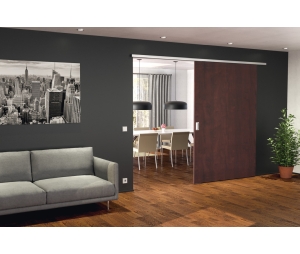 Hafele 941.04.004 Sliding Door Fitting, HAWA Junior 100 Z, For 1-Leaf and 2-Leaf Wooden Sliding Doors, Height Adjustable, Two-way Suspension, For Door Weight up to 100 kg (220 lbs), Set