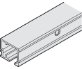 Hafele 941.04.602 Running Track, For Wall Mounting, Pre-drilled, For Aluminum or Wooden Panel, For Hawa Junior 80/100, 3000 mm (9' 10-1/8") Length, Aluminum, Silver Colored Anodized