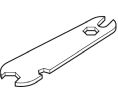 Hafele 941.06.090 Height Adjustment Wrench, Required to Adjust Trolley Hanger, Straightaway 100, Steel