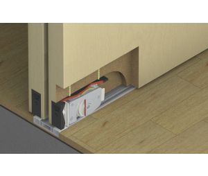 Hafele 941.12.031 Adapter, for Running Gear, with Mounting Screws, EKU Divido, Plastic, Anthracite