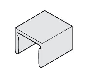 Hafele 941.12.061 Centering Piece, For 8mm Thick Glass or Wood In-Fill Panel, EKU Divido, Plastic, Transparent, Set