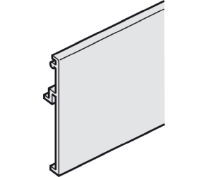 Hafele 941.12.401 Clip-on Fascia, For Universal Running Track, For Hawa Porta, Divido, 7 x 60 x 3500 mm (9/32" x 2-3/8" x 11’ 5-13/16") W x H x L, Aluminum, Black Anodized