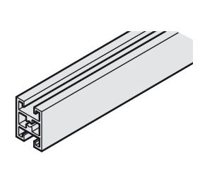 Hafele 941.12.635 Mullion, For Front Separation, 26 x 35 (1 x 1-3/8"), EKU Divido, 3.5 m Length, Aluminum, Anodized