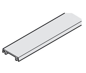 Hafele 941.12.835 Clip Profile, For mounting rail and double running track, 25 x 6 mm, 3.5 m Length, Aluminium, Silver Coloured Anodized