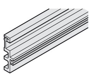 Hafele 941.13.220 Spacer Profile, 2000 mm Length, 11 x 36 mm (W x H), for EKU Divido, Plastic, Grey