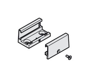 Hafele 941.18.032 Floor Guide, with Zero Tolerance, for Hawa Purolino-Plus, Puro, for glass thickness: 8 - 13 mm (5/16" - 17/32"), Aluminum