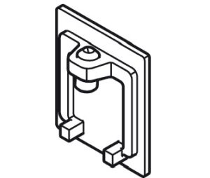 Hafele 941.20.029 Cover Cap, for running track, for Hawa Junior 120, Zinc die-cast, Matt chrome