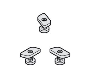 Hafele 941.20.099 Fastening Bolts and Nuts, for Hawa Junior 120, Steel, Galvanized, Set