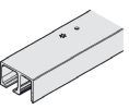 Hafele 941.20.306 Upper Track, with Pocket, For Hawa Junior, 3 m (9' 10-1/8") Length, Aluminum, Anodized