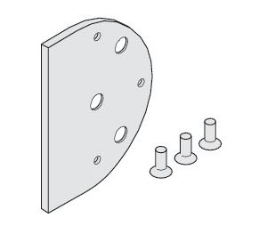 Hafele 941.24.094 Spacer, for Hawa Toplock, for lock bracket when mounting to fixed wall, 12 mm (15/32"), Aluminum, Anodized