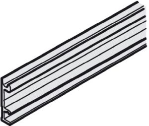 Hafele 941.25.830 Mounting rail, Pre-drilled, 8 mm Width, 3000 mm Length, for Slido D-Line12, Aluminum, Silver Colored Anodized