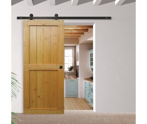 Hafele 941.32.010 Flat Track Sliding System, BD110, for 1 Sliding Wood Door, 2.5 m Length, Steel, Brown, Set