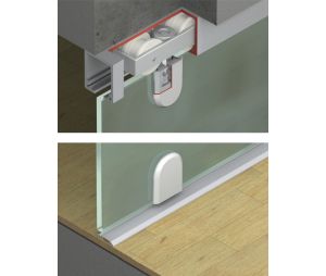 Hafele 941.60.005 Sliding Door Hardware, Hawa Junior 160/GP, Set