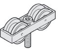 Hafele 941.60.014 Running Gear, Double Roller, with M14 Bolt, for Hawa Junior